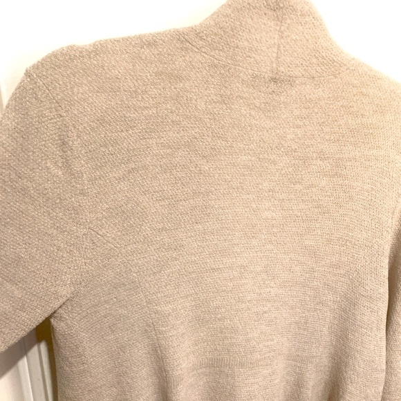 Eileen Fisher Open Cardigan Sweater 100% Wool Oatmeal Size XS (PP) Petite - Picture 7 of 8